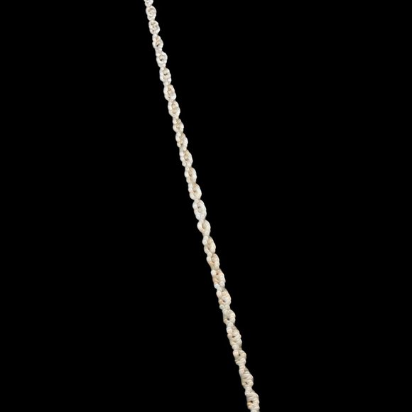 Vintage Silver Tone Rope Chain Butterfly Necklace & Pierced Earrings Set (5081) - Picture 4 of 7